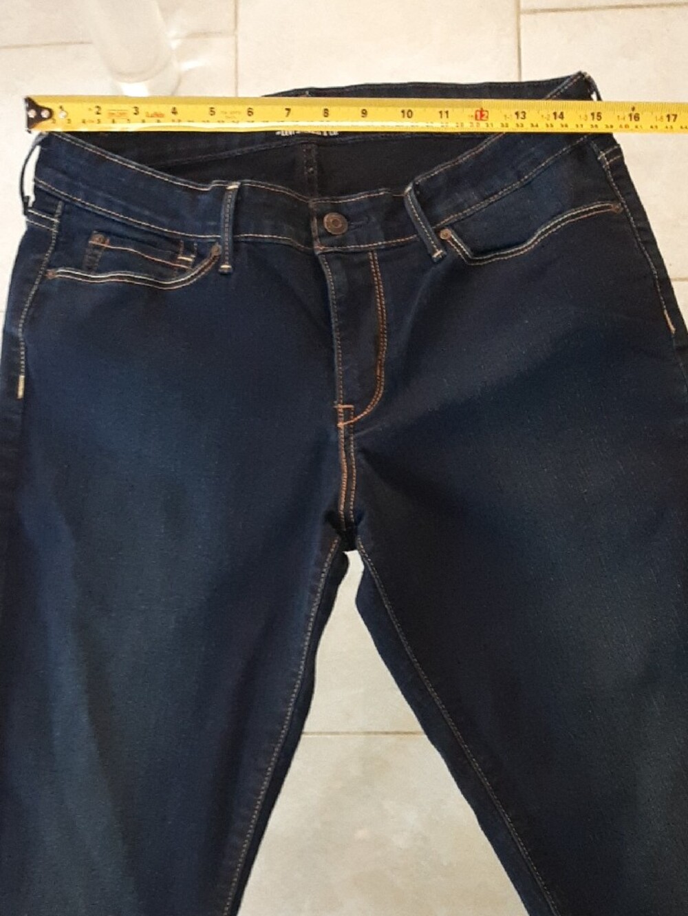 πSignature by Levi Strauss NWOT Dark Blue "MODERN" Skinny Jeans W 31 L 32 - Picture 5 of 10